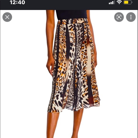 Kobi Halpern Bari Skirt Animal print, 100% Silk, XS - Picture 1 of 6